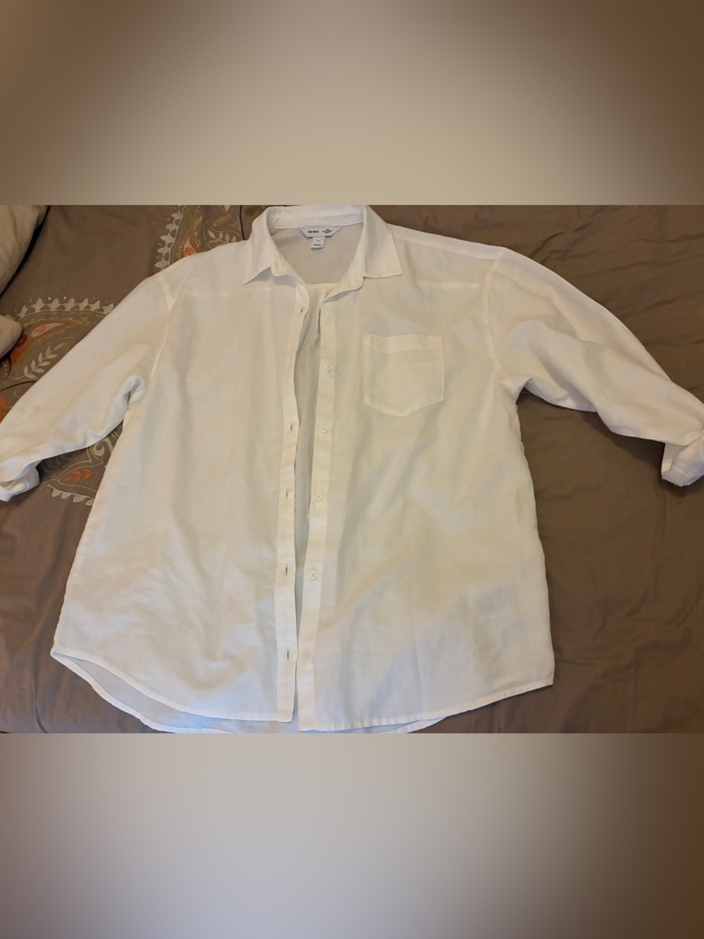 Women’s White Casual Button-Up Shirt - Nearly New